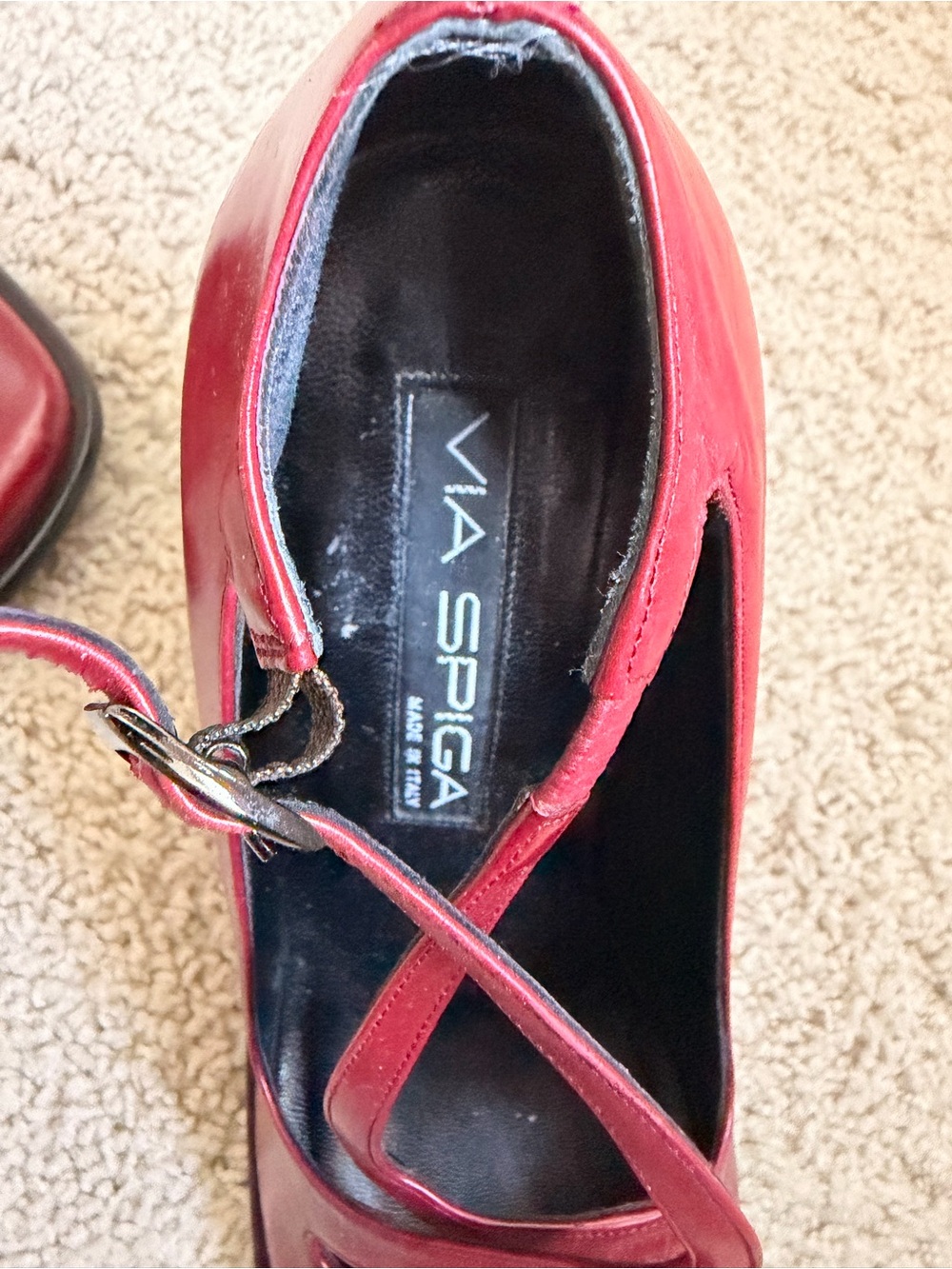 Via Spiga Red Leather Heels - Picture 5 of 8